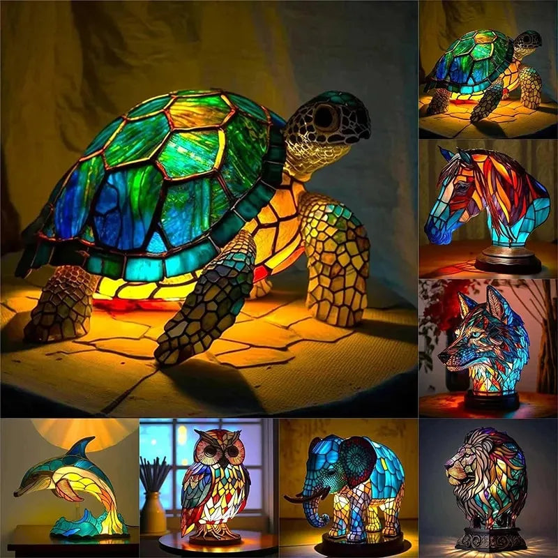 Lampe décorative en verre coloré – éclairage d’ambiance doux
