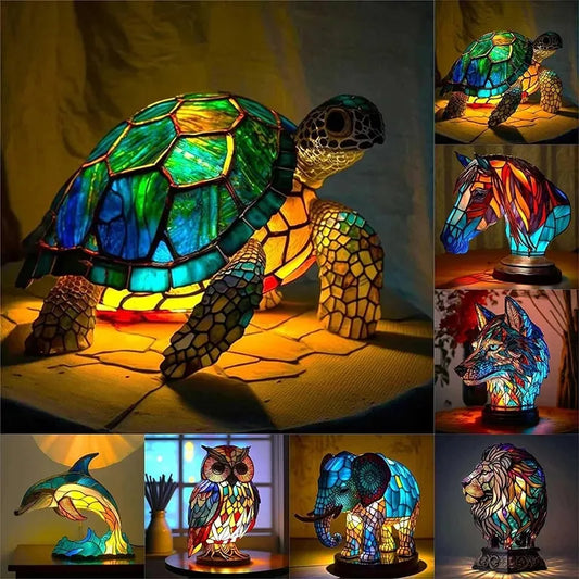 Lampe décorative en verre coloré – éclairage d’ambiance doux