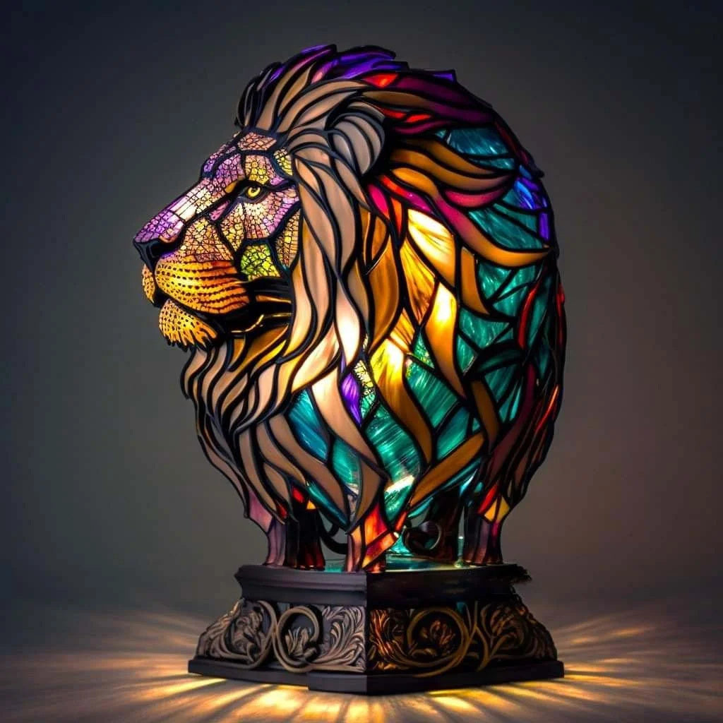 Lampe décorative en verre coloré – éclairage d’ambiance doux